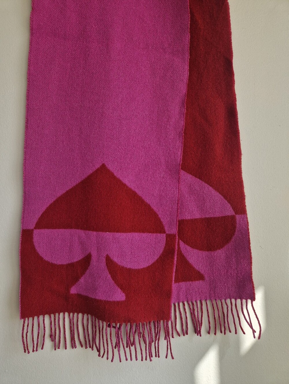 Kate Spade Pink and Red Reversible Scarf
